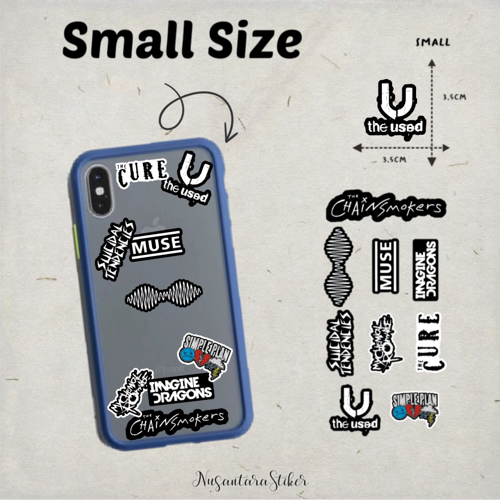 

STICKER AESTHETIC BAND VOL C STIKER CASE HANDPHONE LAPTOP DECAL TUMBLR SCRAPBOOK WATERPROOFT DECO