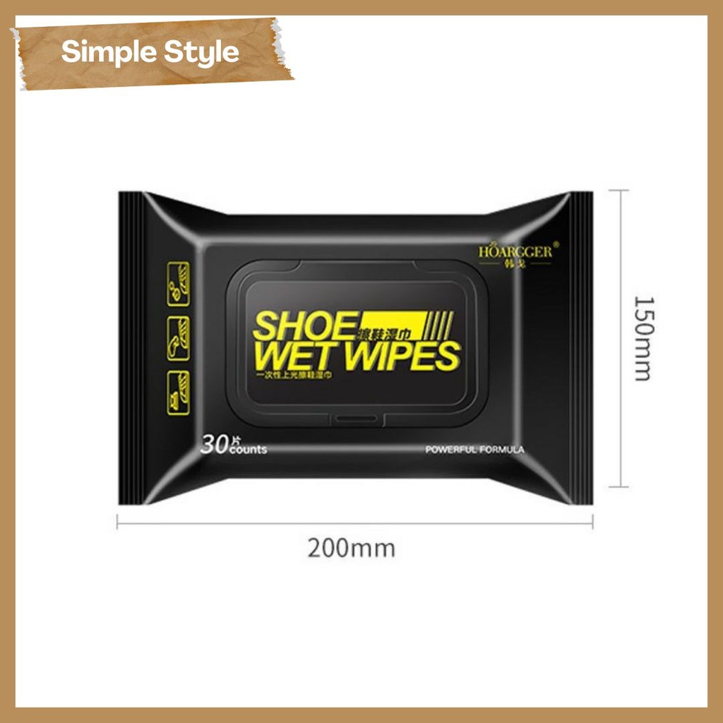 SIMPLE STYLE Tissue Basah Pembersih Sepatu Quick Wipes Shoe Cleaner - 30 Lembar