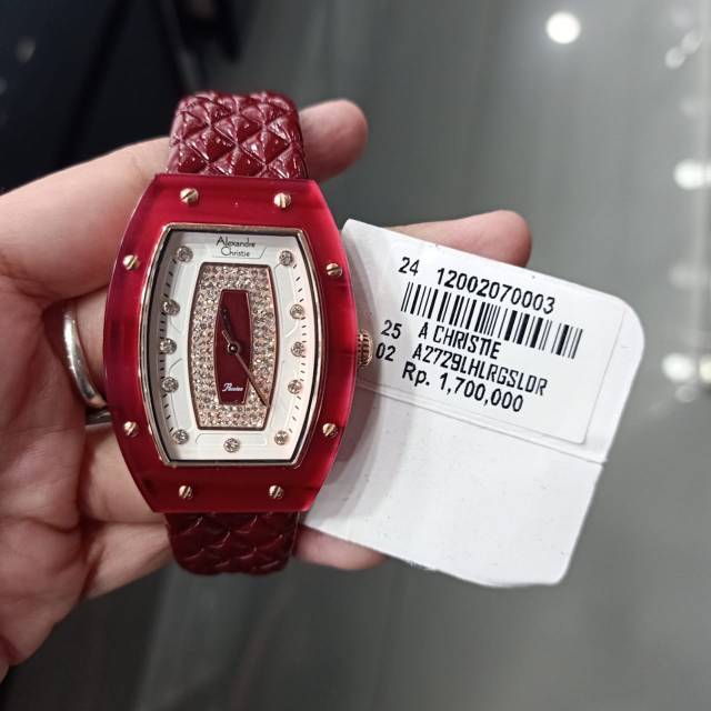 JAM TANGAN WANITA ALEXANDRE CHRISTIE 2729 AC2729 RED