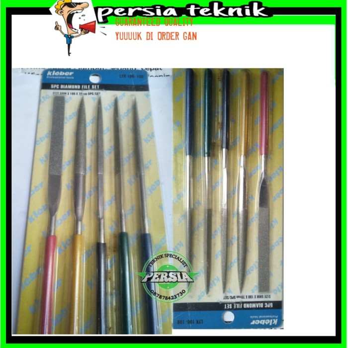

kikir set 5 pcs diamond file set kleber 18 cm