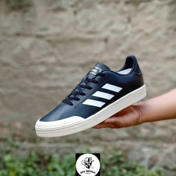 SEPATU SNEAKERS ADIDAS Court 70s Leather Black White ORIGINAL ON-SALE