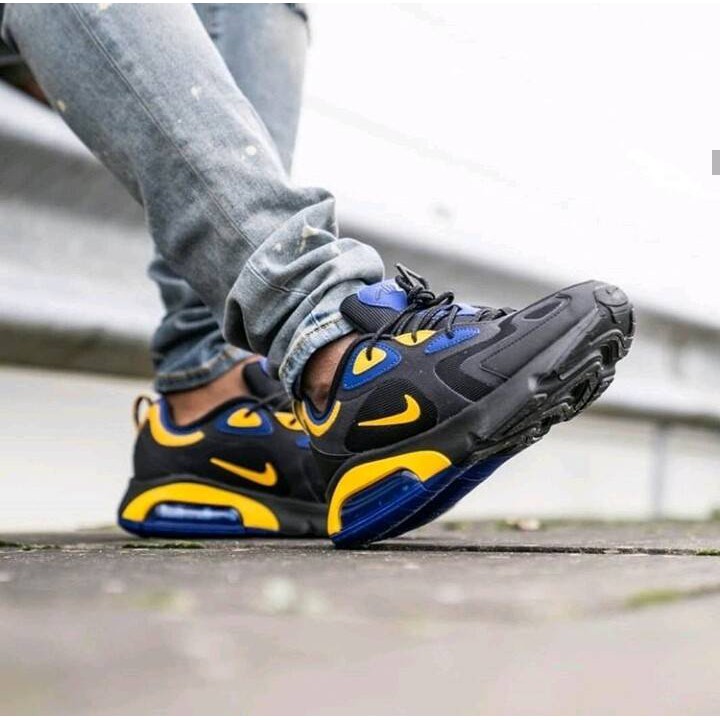 nike air max 200 black blue yellow