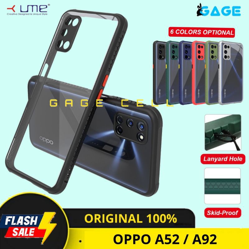 ORIGINAL ✅ SOFTCASE CASE HYBRID FUZE CRYSTAL OPPO A52 A92 - CASING HARDCASE OPPO A52 A92 BACK COVER