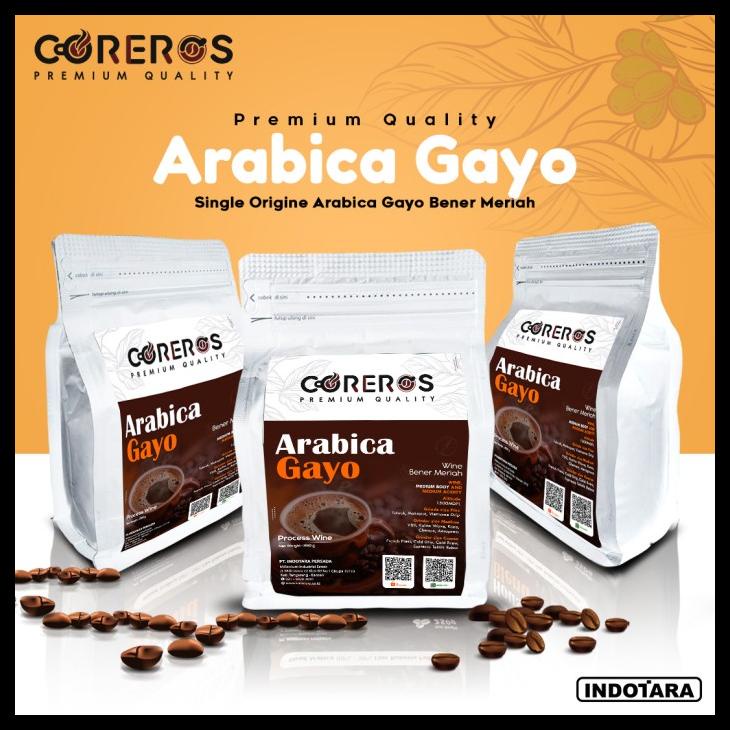 

Biji Kopi Arabica Gayo Wine Bener Meriah Coreros Coffee Bean - 500Gr