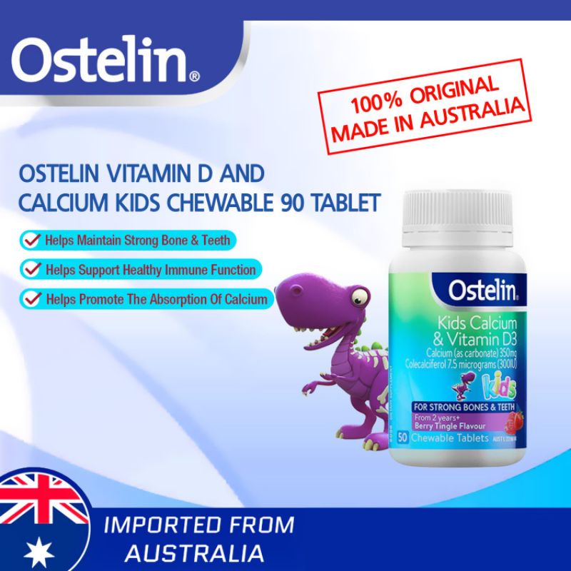 Jual Ostelin Kids Calcium & Vitamin D3 isi 90 Chewable Tablets Shopee