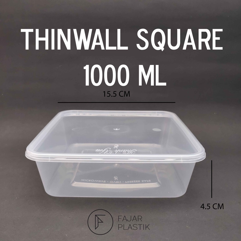 Jual Thinwall Kotak Thinwall Square Food Container Kotak Makan Plastik