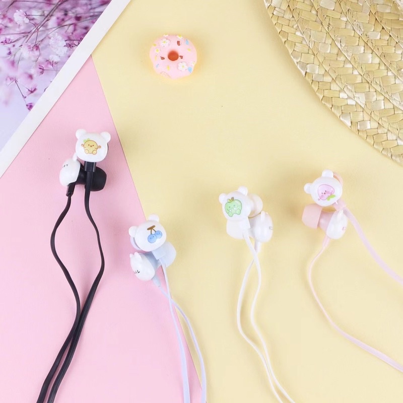 [ MQ-10 ] Set Headset Earphone Lovely earphone FRUIT /Wadah penyimpanan Earphone FRUIT