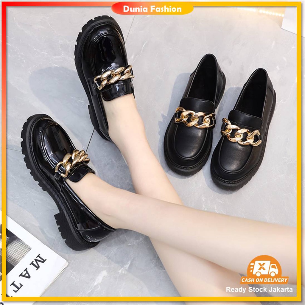 [DUNIA FASHION] Sepatu Docmart / Sepatu Loafers Wanita / Sepatu Wanita Import Premium Quality DF 567