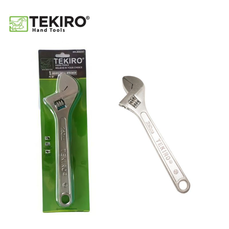 TEKIRO Kunci Inggris 8 10 12  Inch Adjustable Wrench 8&quot; 10&quot; 12&quot; Alat Mengencangkan Melepas Mur Baud