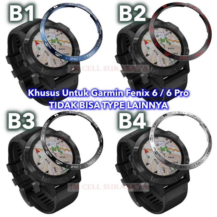 Ring Bezel Protector Khusus Untuk Garmin Fenix 6 / 6 Pro - Stainless Steel