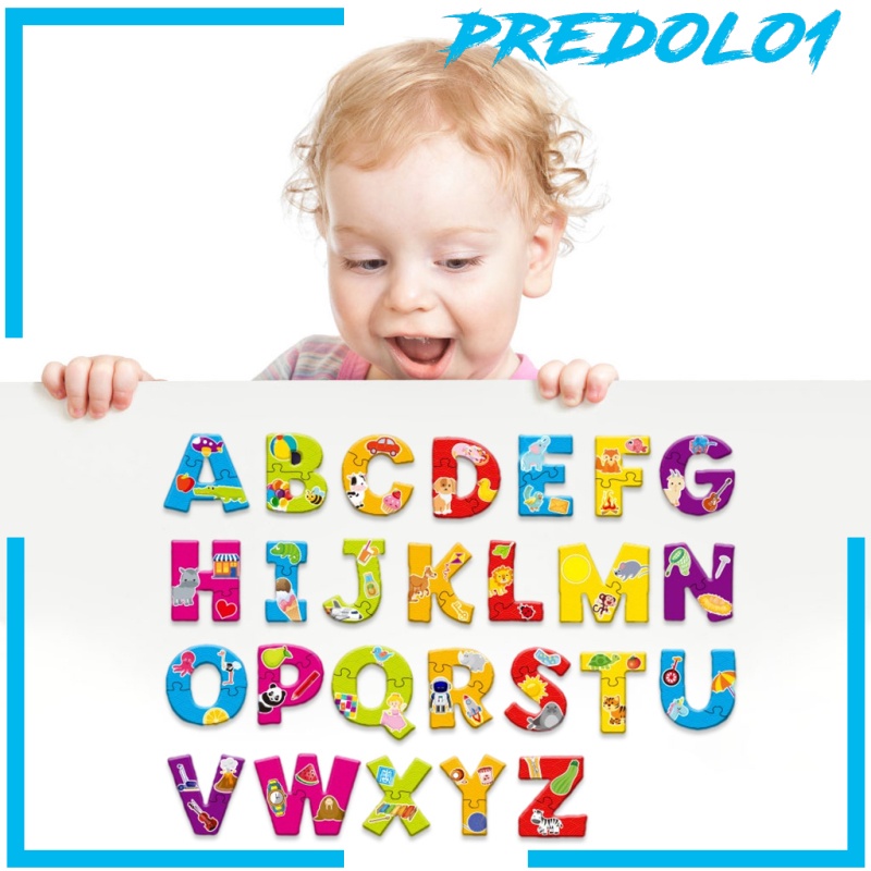 [PREDOLO1] ABC Alphabet Puzzles Match Game Cognition Sorting Spelling Novelty Toys Gift
