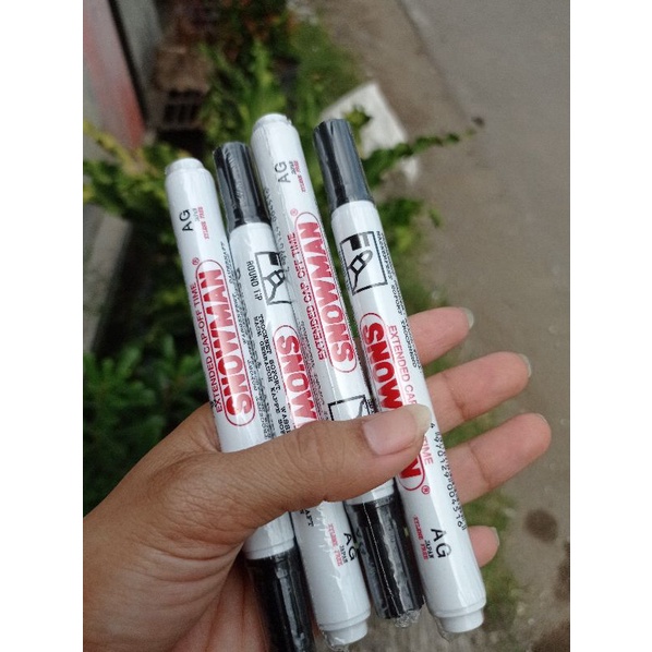 Spidol Snowman Permanen Marker Besar Hitam Pekat AG-12 Murah Grosir