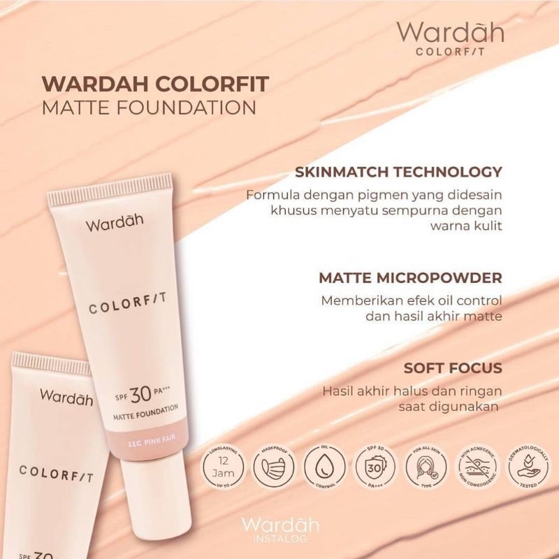 WARDAH COLORFIT MATTE FOUNDATION