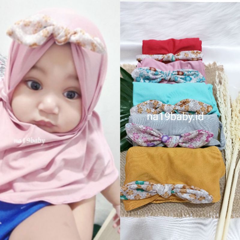 Jilbab Baby / Hijab Bayi Pita Kelinci Tali / KERUDUNG ANAK