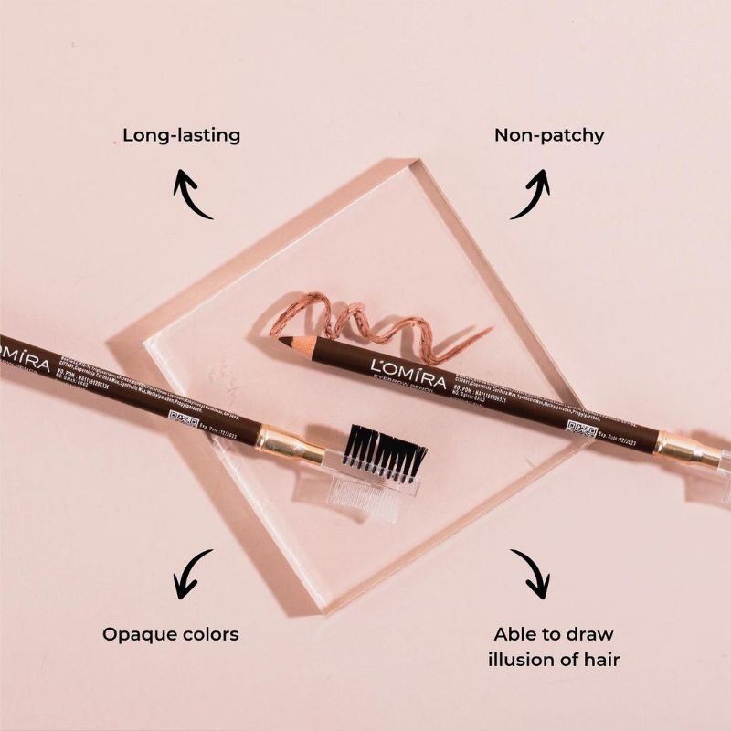 Lomira Eyebrow Pensil Alis 2in1 Natural Eyebrow Pencil With Brush