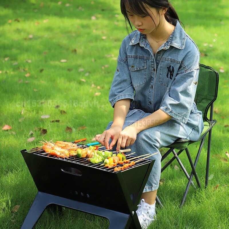 Alat Panggang Tungku Arang Kompor BBQ Lipat Outdoor Grill Stove