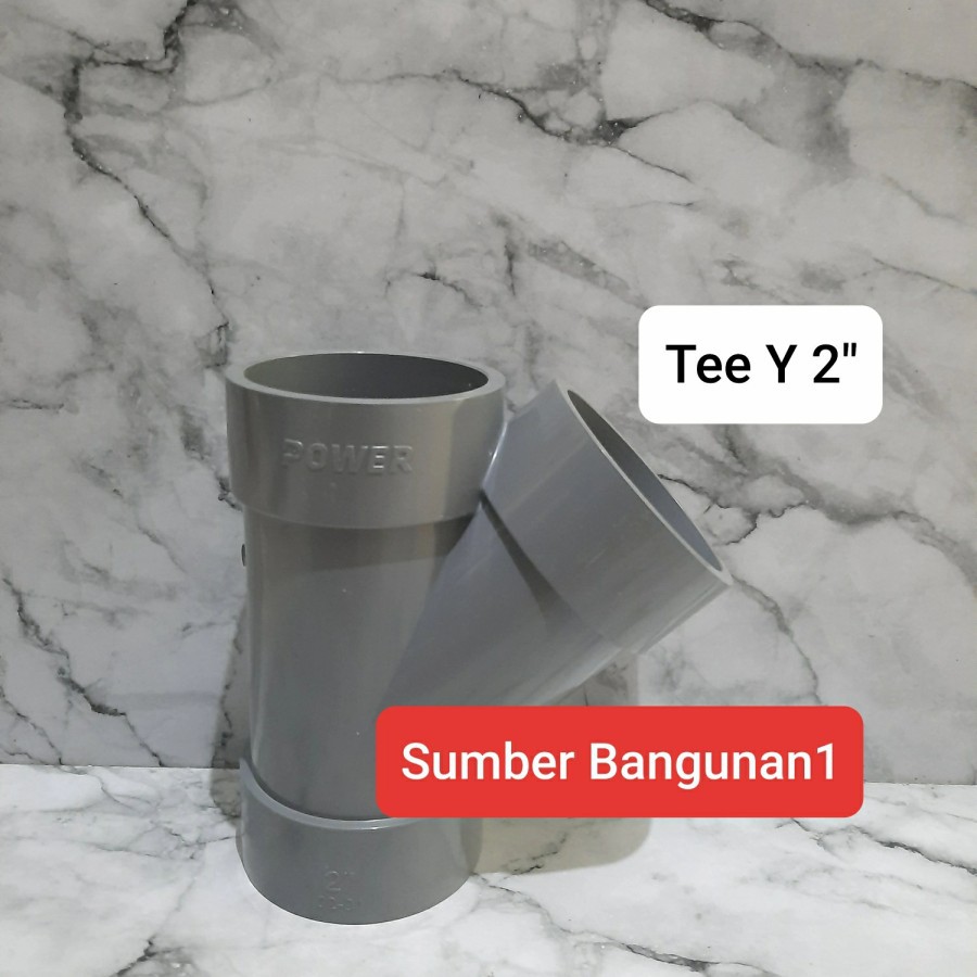 Tee Y 2" sambungan pipa T 2 inch pralon