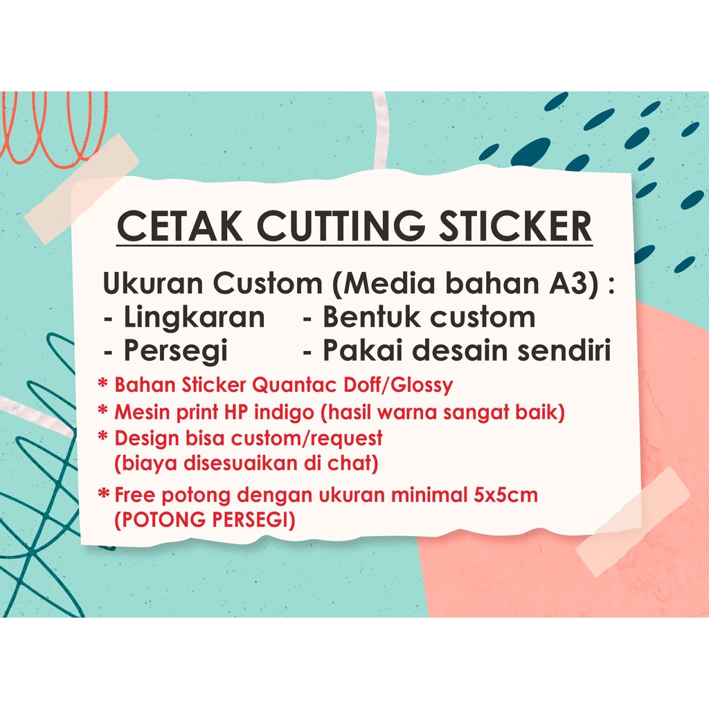 

Cetak label cutting stiker