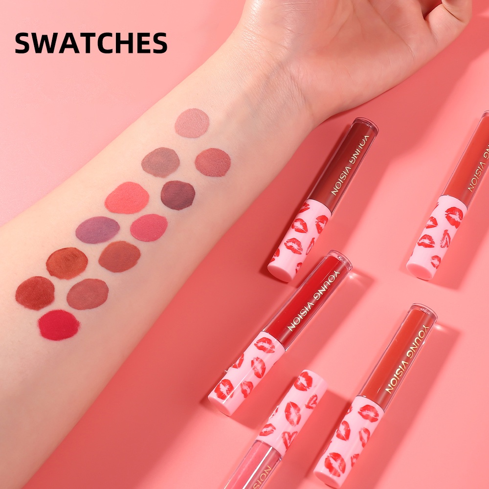 YOUNG VISION 12colors velvet matte lip Waterproof and LongLasting, Non-stick Cup Lip Stains, Labiales Matte