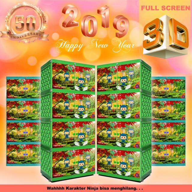Lemari pakaian TWINPAN_FULL PINTU 3D NINJA