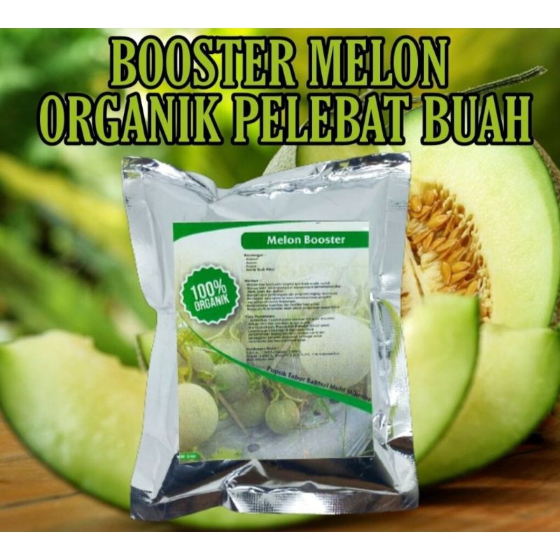 Pupuk organik booster pelebat melon perangsang melon organik cepat berbuah lebat kemasan 250gram