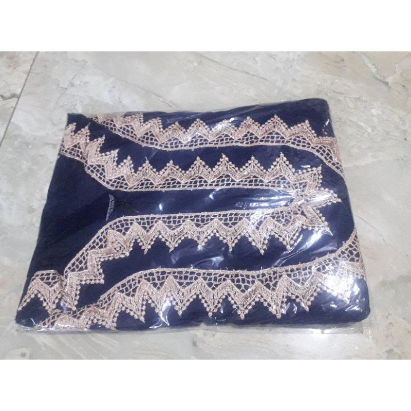 Daster Arab Jumbo Turkey Ld 135 cm Santung Tebal-Navy
