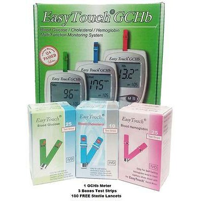 Alat Test Kesehatan Easy Touch Blood Hemoglobin Gula Kolesterol Easytouch GCHB 3 in 1 Kolestrol