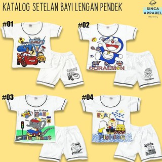 PROMO Setelan Baju Anak Bayi Lengan Pendek Set Kaos PROMO Setelan Baju Anak Bayi Lengan Pendek Set Kaos