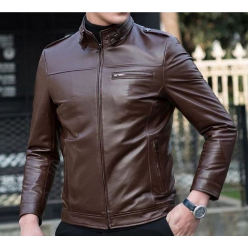 Jaket Kulit Domba Pria original 100% Bisa COD