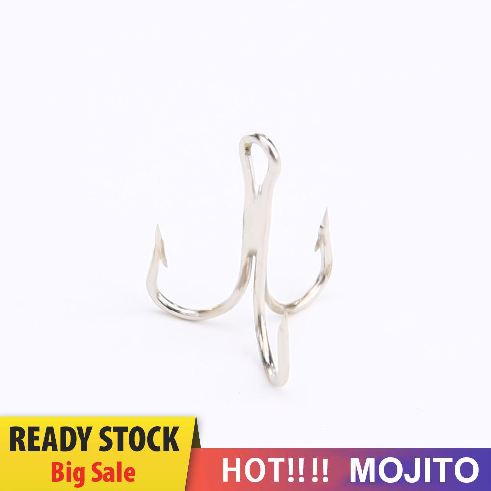 MOJITO 50pcs Barbed Crank Sharp Fishing Hooks Tackles with 3 Anchors