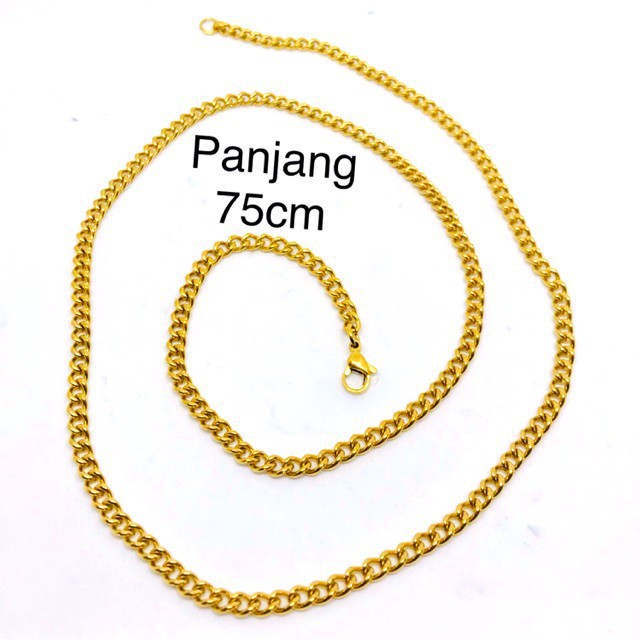 Hot Sale! Kalung titanium rante panjang 75cm titanium kalung perhiasan fasion