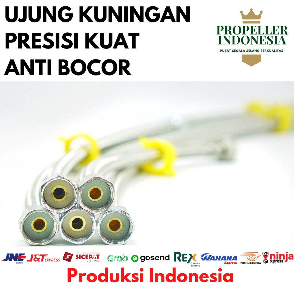 Selang Fleksibel Anyam Wastafel PROPELLER 200 cm Flexible Air Panas