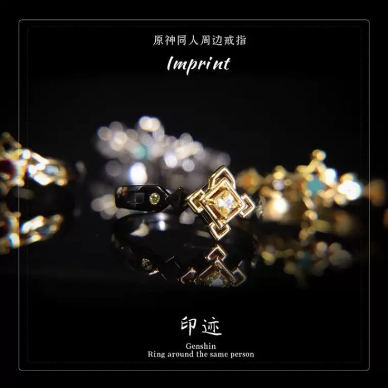 Cincin Genshin Impact Inspired Ring silver 925 Zhongli Childe Xiao Kazuha Venti