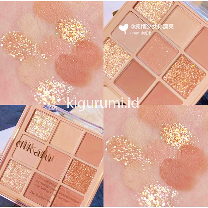 DIKALU Premium Eyeshadow Matte Kuning Palet Waterproof Glitter Pallete