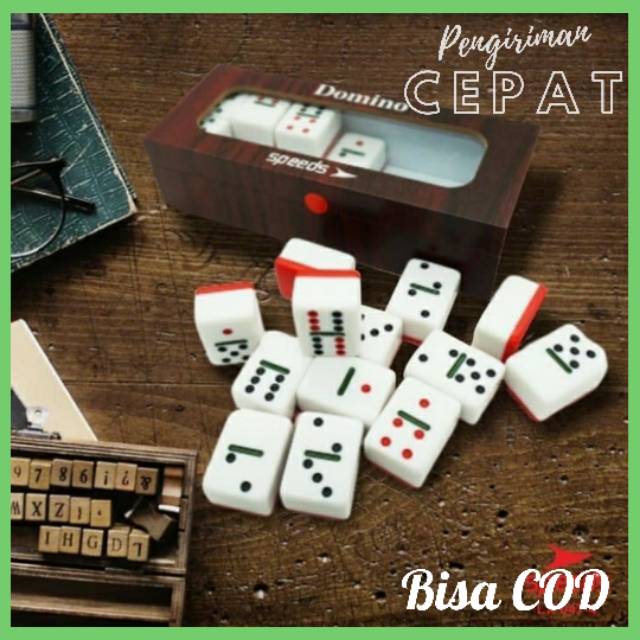 Set balok gaple Domino QiuQiu kayu 047