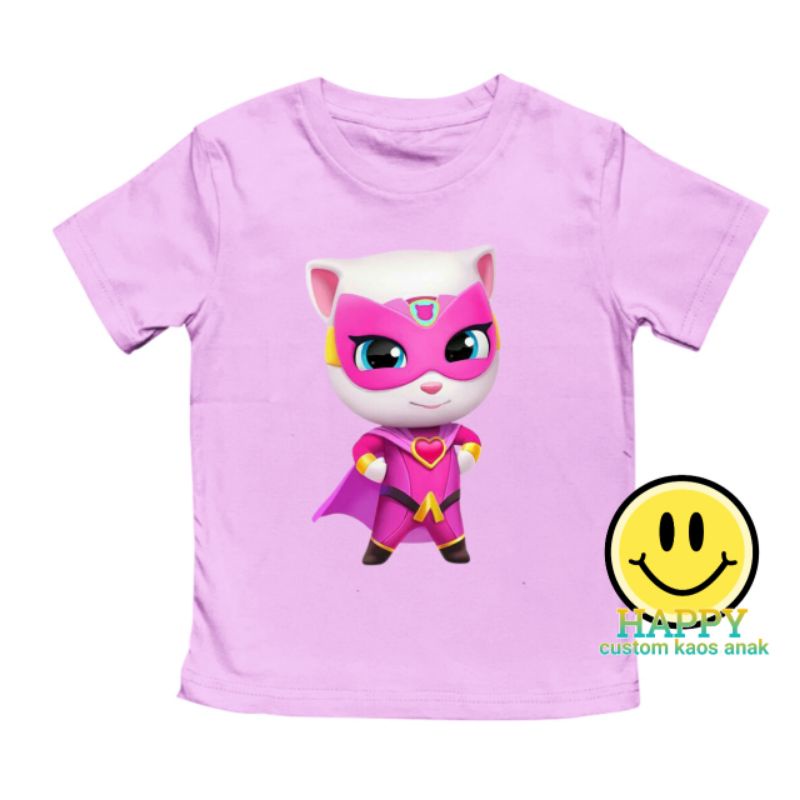 kaos anak my tom angela baju anak talking angela mytom heroes