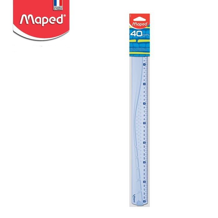 

Maped Penggaris Flat Graphic 40 cm / Penggaris geo matric deli 40cm / Penggaris Bening