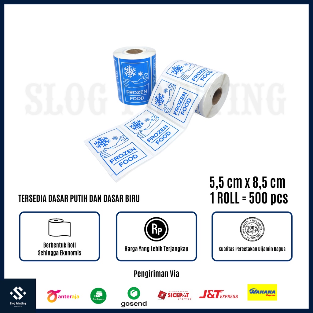 Sticker Stiker Roll Label Frozen Food Stiker Makanan Beku