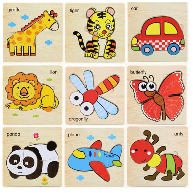 TweedyToys - Mainan Edukasi Jigsaw Puzzle / Puzzle Kayu Anak Timbul