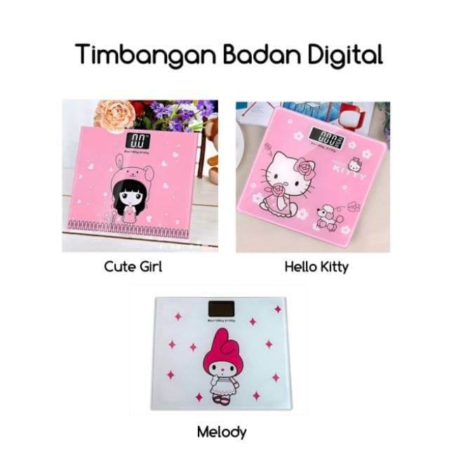 ✨LACIKOSME✨ TIMBANGAN BADAN KARAKTER /TIMBANGAN TOUCHSCREEN LCD/TIMBANGAN DAPUR/GANTUNG DIGITAL
