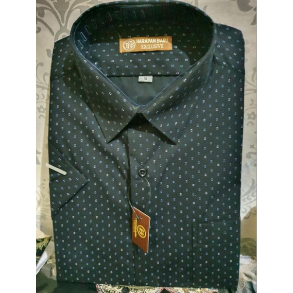 Kemeja Pria Merek HB Khusus size XXL (16.5) - (4XL) 17.5 Tangan Pendek