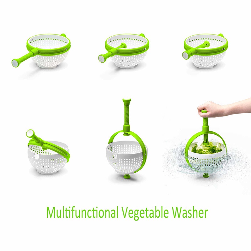 Sunshine Saringan Salad Spinner Anti Gores Bahan Nilon Dengan Gagang Lipat