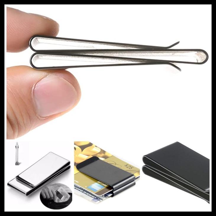 

Money Clip Stainless Steel Double Sided Penjepit Uang Klip Dompet Mc-W