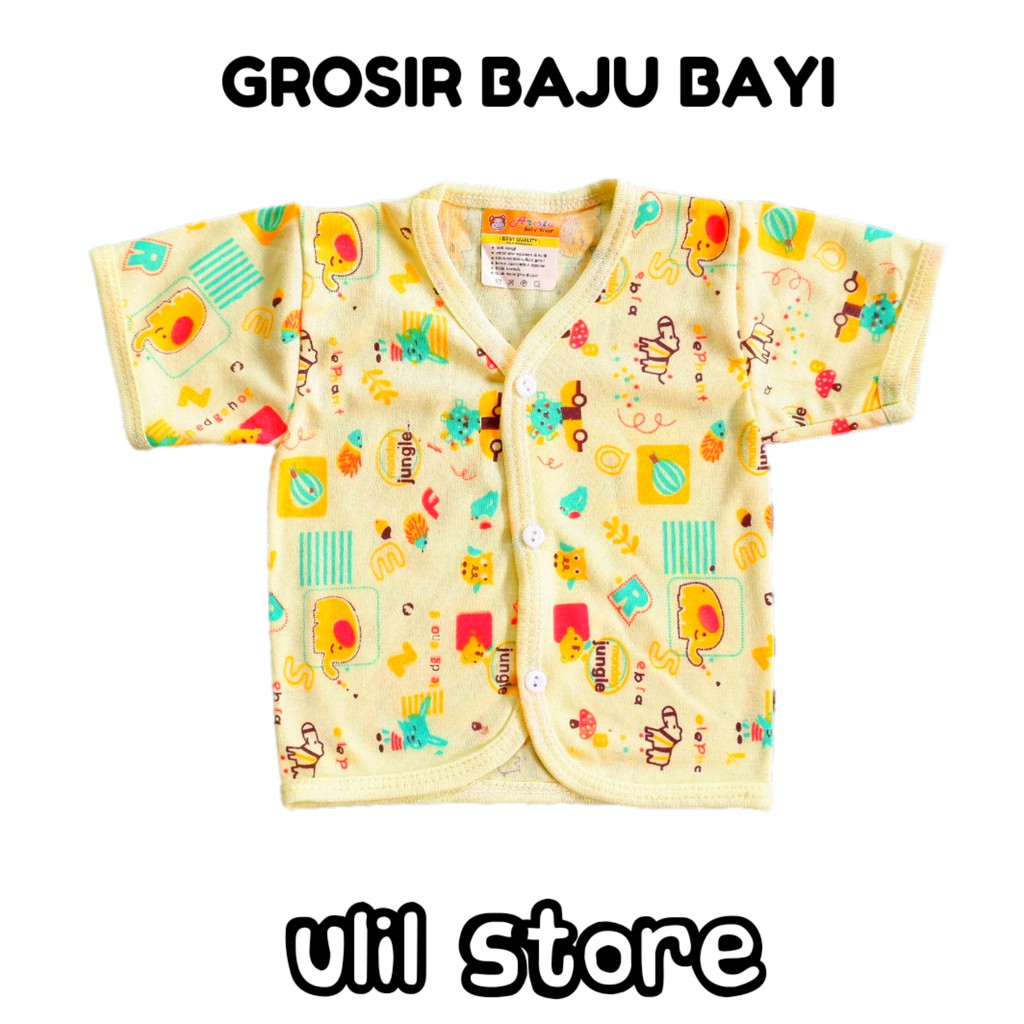 6PC (3 Stel) Grosir Baju Bayi Kutung Newborn ASR Baby Motif Usia 0-4 Bulan-8