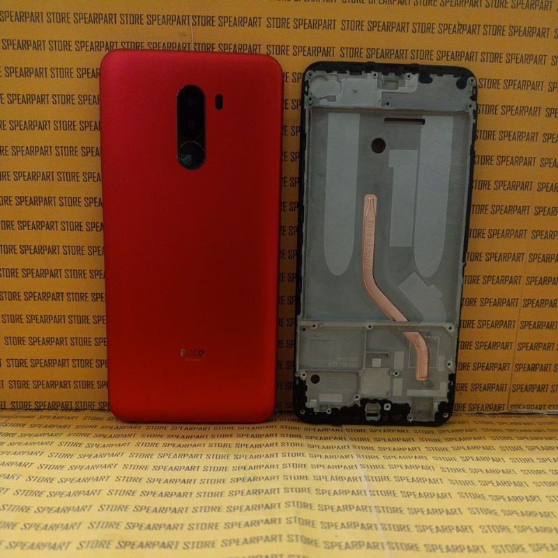 CASING KESING TUTUP BELAKANG FULLSET FRAME BEZEL BAZZEL BACKDOOR XIAOMI POCOPHONE F1 ORIGINAL