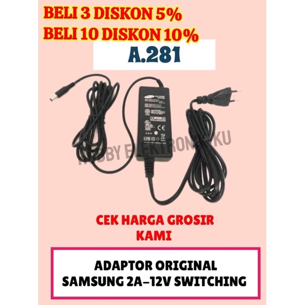 ADAPTOR ORIGINAL “SAMSUNG” 2A - 12V SWITCHING + DUS