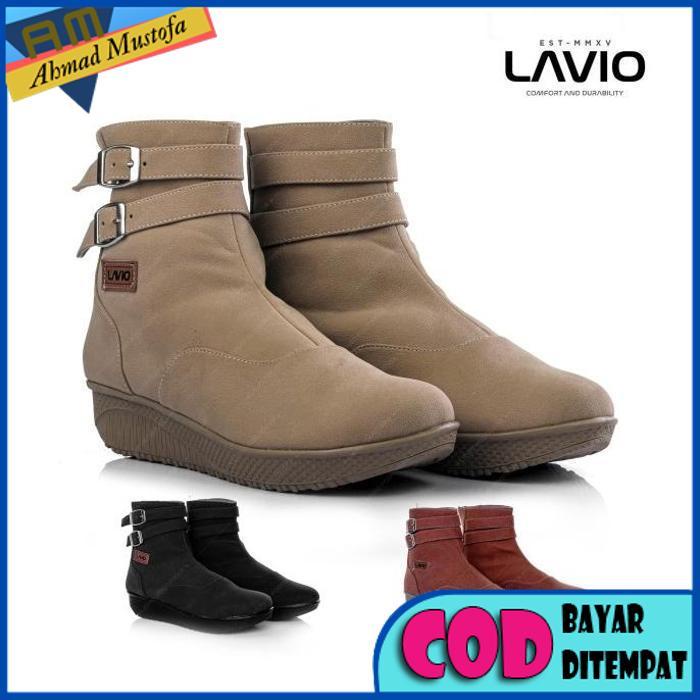 COD Sepatu Boots Wanita Musim Dingin Korea Original Branded Lavio Maleo DISKON