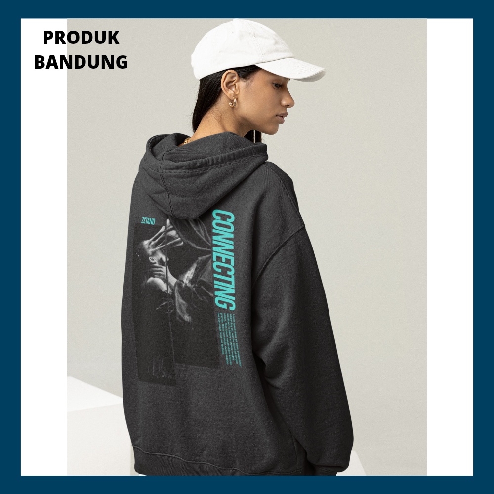 Jaket Sweater Hoodie Oversize Pria Wanita Hodie Hitam Conecting Cowok Cewek Hoddie Oversized XXL Hoo