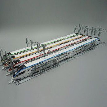 DIECAST MINIATUR KERETA API TRAIN TOYS  1 SET BESI PAKET REL MAINAN ANAK KADO