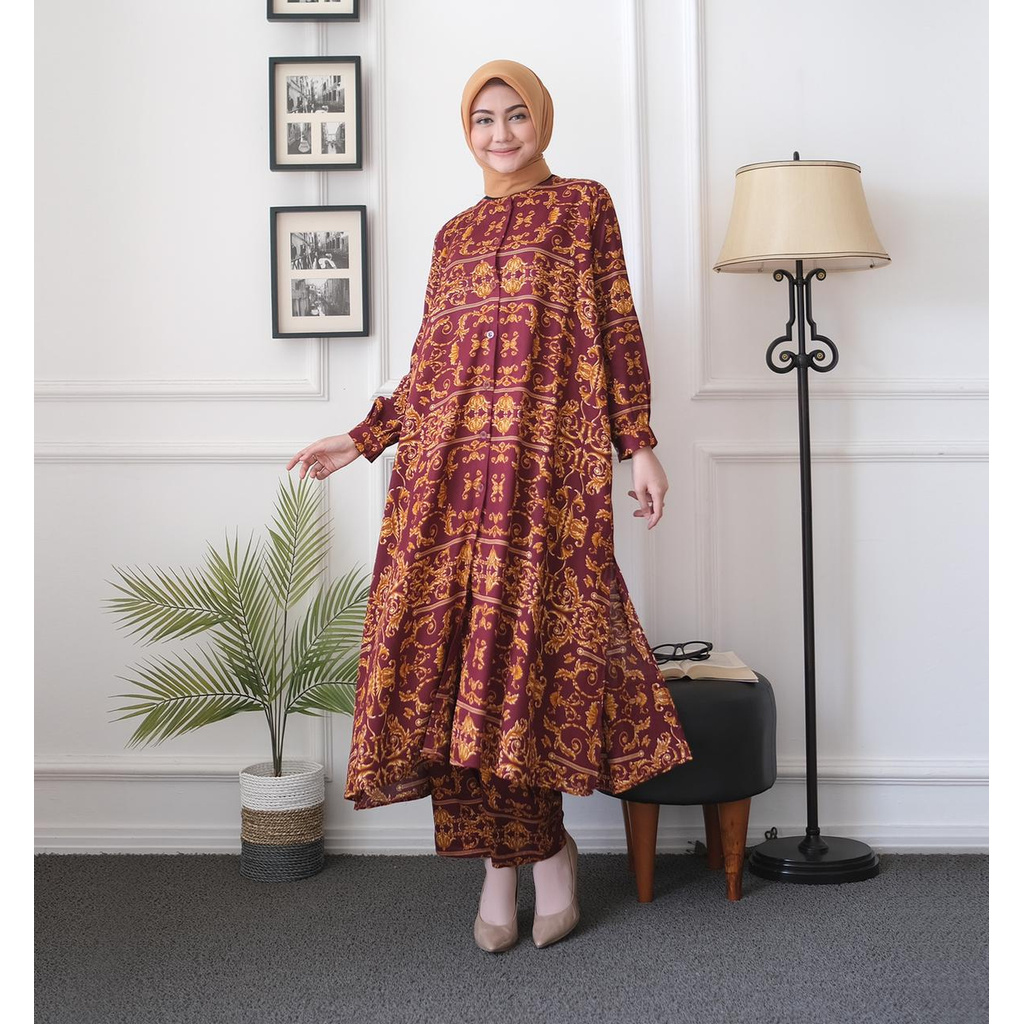 ONE SET SETELAN LONG TUNIK + CELANA SETELAN MONGOL